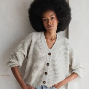 Cozy Cream Button-Up Sweater